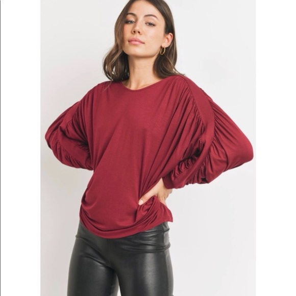 NEW! Shirred Sleeve Top! - Picture 6 of 7